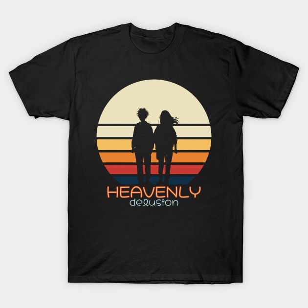 Heavenly Delusion or Tengoku Daimakyou anime character Kiruko and Maru in vintage sunset T-Shirt by Animangapoi